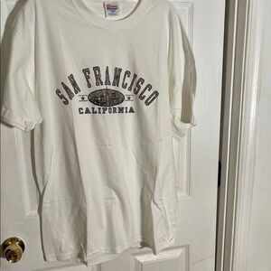 Hanes Vintage White Golden Gate Bridge San Francisco California Tee NWOT